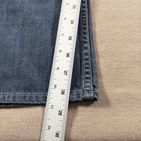 American Eagle Jeans Mens 34x30 Blue Low Rise Bootcut Baggy Faded Y2K Denim - Picture 7 of 8